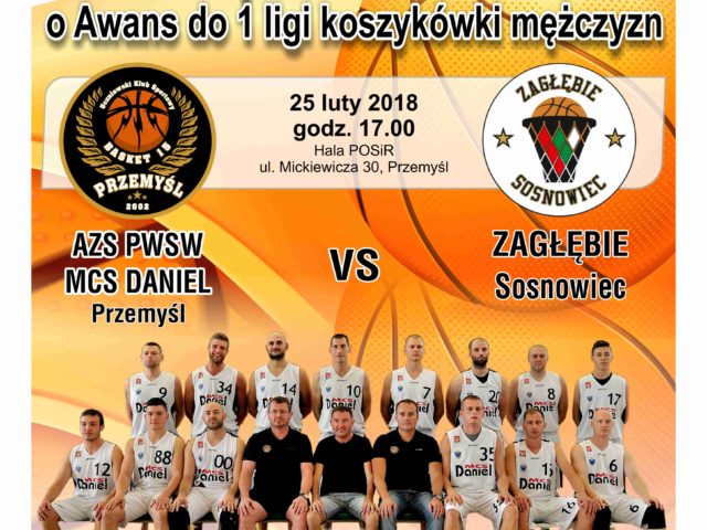 Zapraszamy na mecz koszykówki: AZS MCS Daniel Przemyśl kontra Zagłębie Sosnowiec