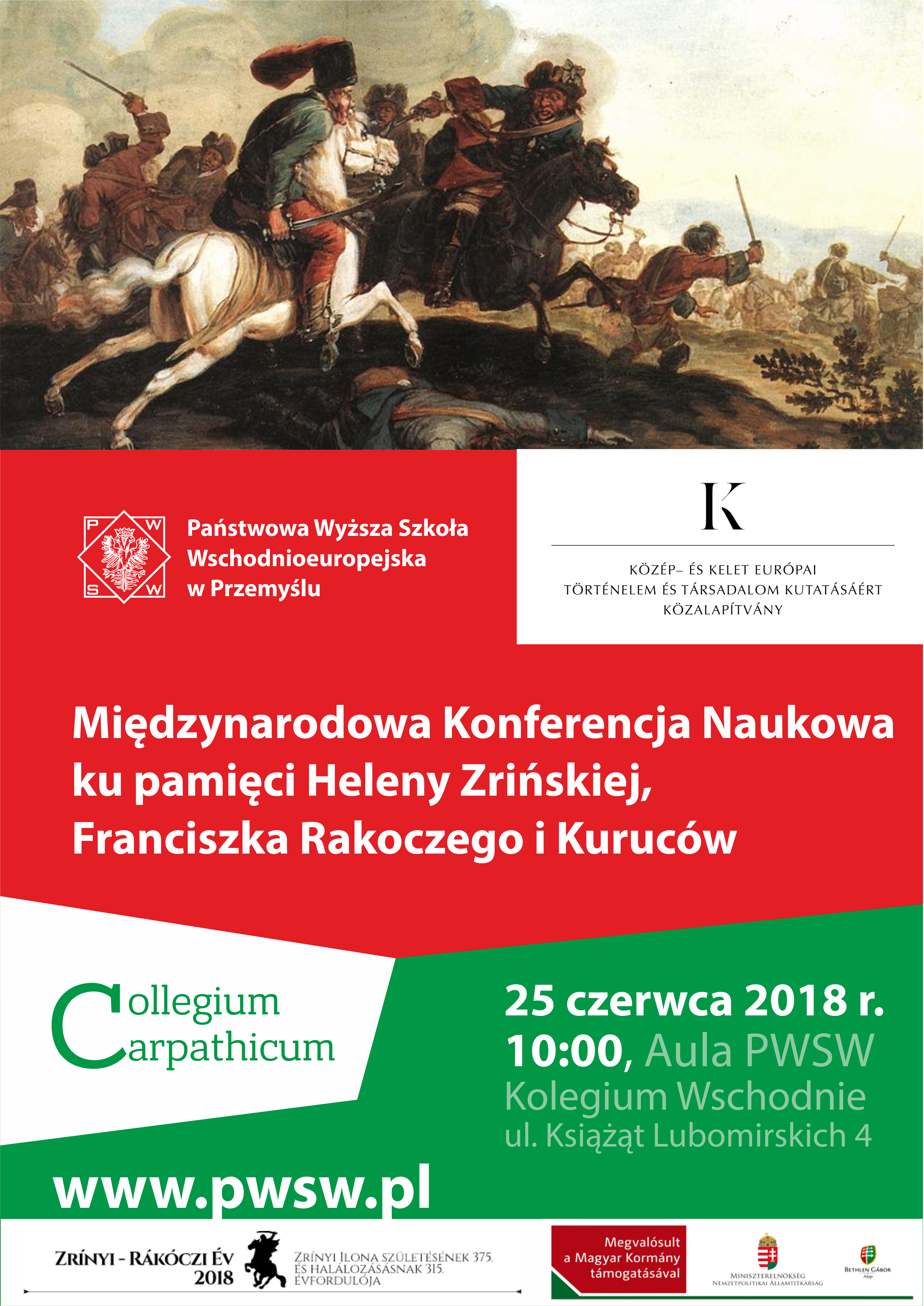 Zapraszamy na międzynarodową konferencję naukową ku pamięci Heleny Zrińskiej, Franciszka Rakoczego i Kuruców