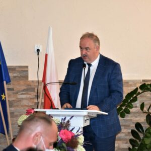 Wicemarszałek Województwa Podkarpackiego - Piotr Pilch podczas swojej przemowy