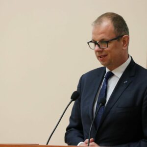 Wojciech Bakun, Prezydent Miasta Przemyśla, podczas przemówienia