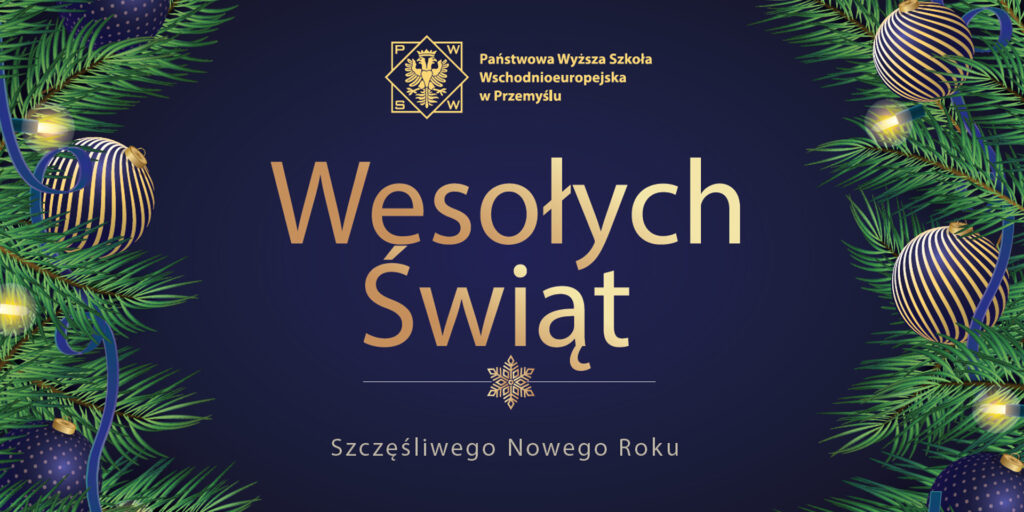 Życzenia JM Rektora PWSW z okazji Świąt Bożego Narodzenia