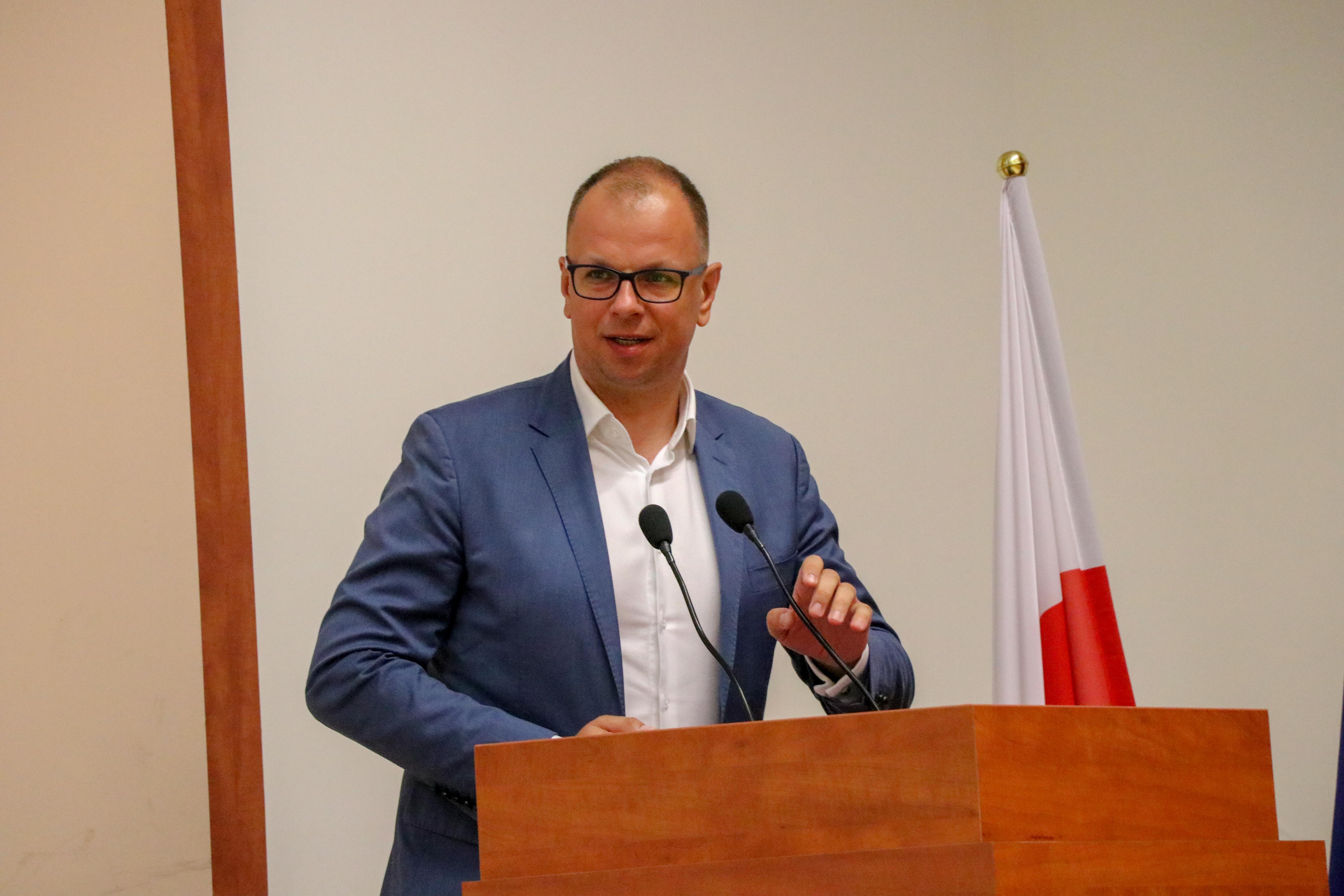 Wojciech Bakun – Prezydent Miasta Przemyśla w trakcie przemówienia